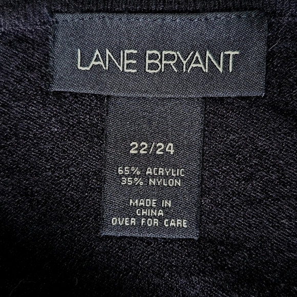 Lane Bryant Dressy Black Knit Cardigan Shrug with Rhinestone Clasp - Picture 9 of 12